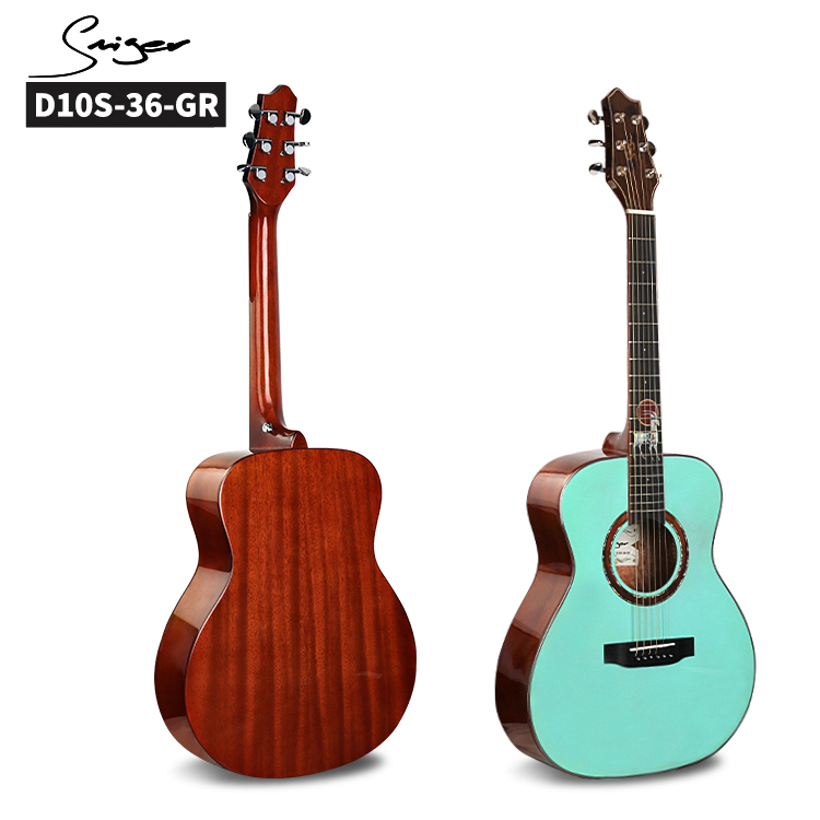 D10S-36 MINI Solid top acoustic guitar for beginners with fretblard inlay