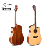 41"Acoustic Guitar Natural Full Size Cutaway