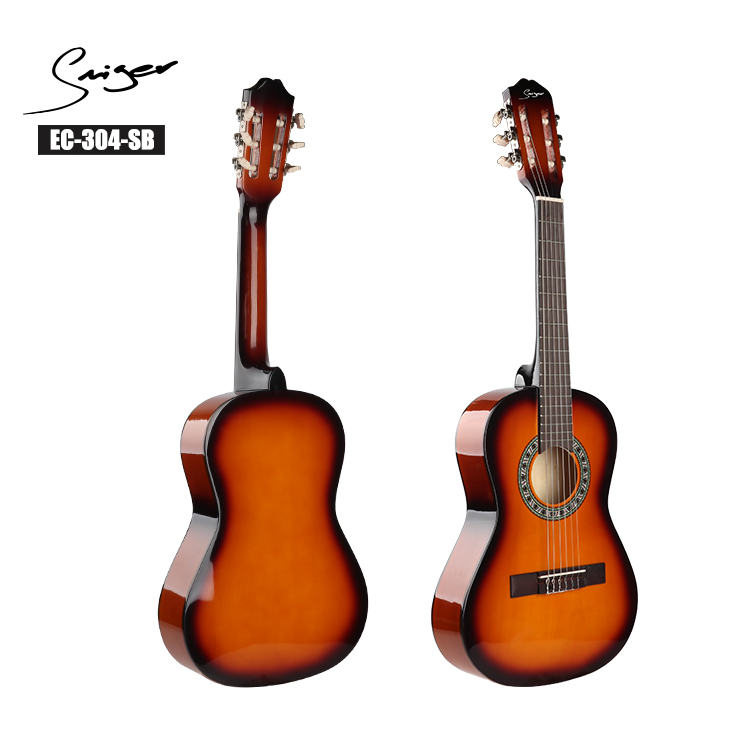 EC-304 Musical Instrument Classical Guitar 1/2 Size 34” Inch Nylon Strings Guitar